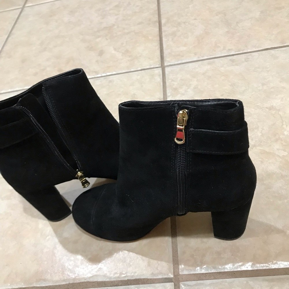 Ann Taylor black suede boots